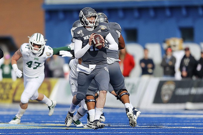 Nevada quarterback Carson Strong during the first half of the Famous Idaho Potato Bowl on Jan. 3.