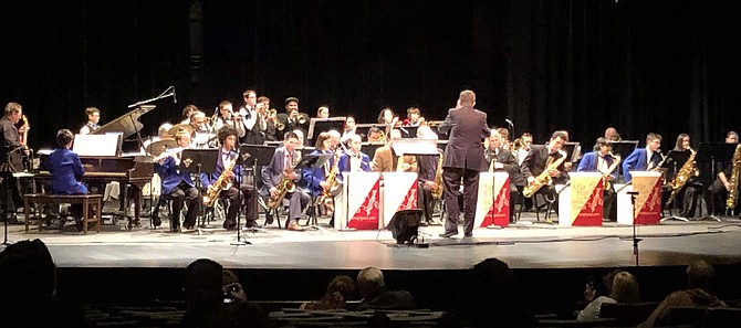 Combined bands at 2019 Jazz Extravaganza concert. This year&#039;s concert is Tuesday.