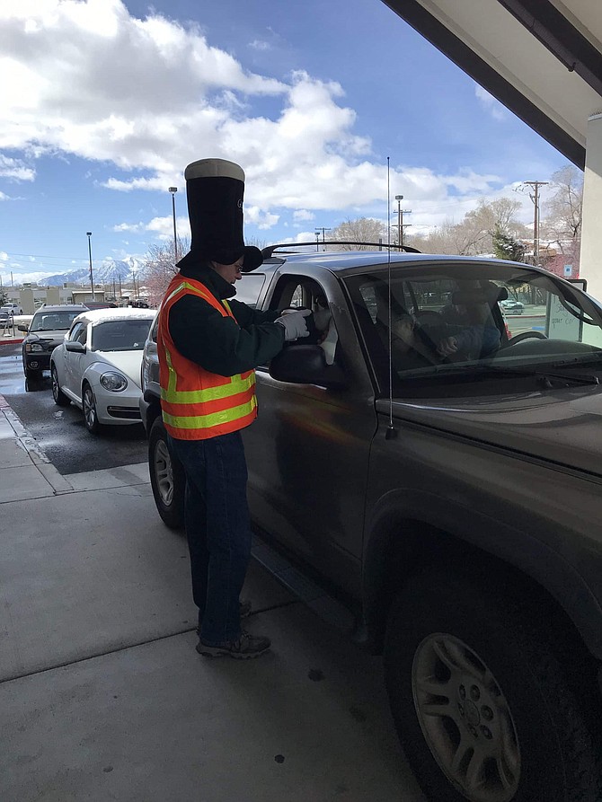 The Carson City Senior Center is now serving lunch to seniors via a drive-thru at the main entrance of the building. On Tuesday, the center served 88 seniors. Meals On Wheels continues and the center is adding a second route for seniors in need. 