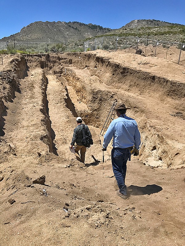 Scientists at the University of Nevada, Reno, last year, dug trenches to expose and study old earthquake faults in Carson City.