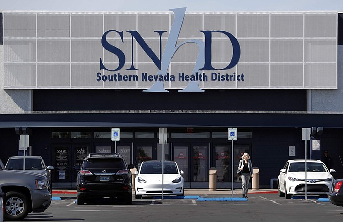 A view of the Southern Nevada Health District offices in Las Vegas Thursday, March 5, 2020. (Steve Marcus/Las Vegas Sun via AP)