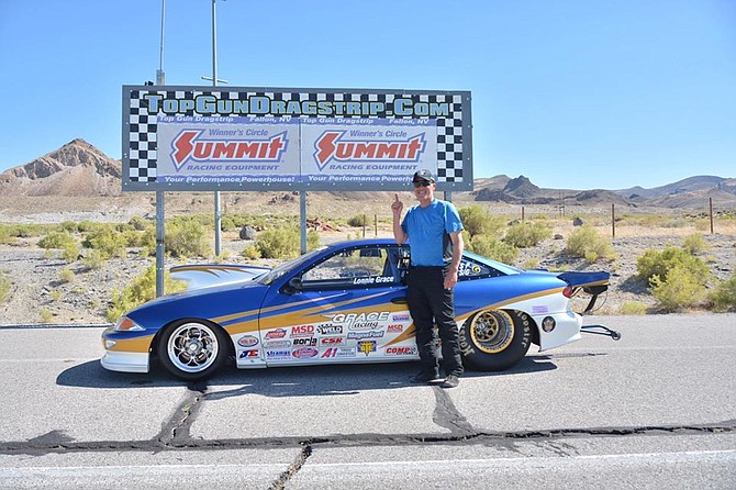 Fallon racer Lonnie Grace won the Super Pro division earlier this month at Top Gun Raceway.