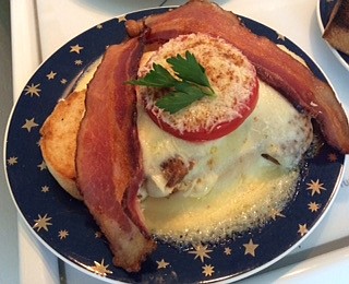 Hot Brown is hot turkey on toast with a heavy cream sauce