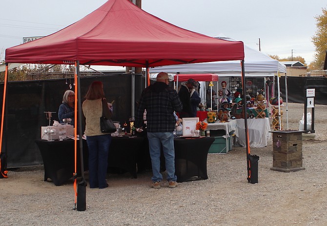 Local vendors set up booths during the day of the ribbon cutting.