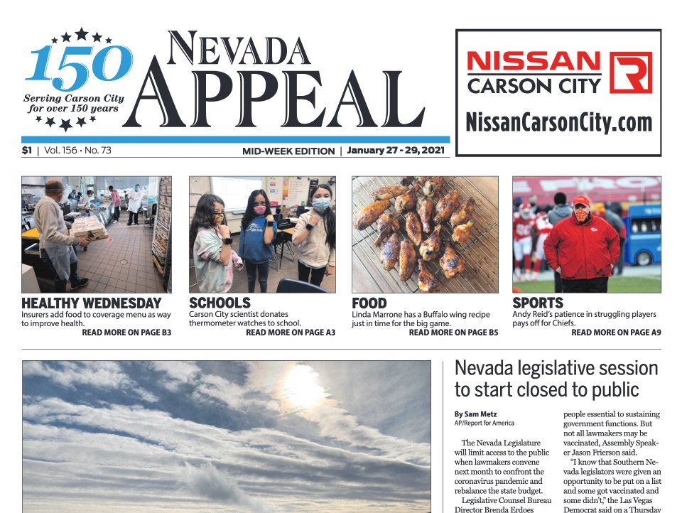 Nevada Appeal website, eedition free today Serving Carson City for