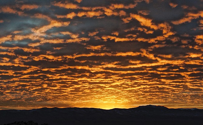 Tuesday saw another beautiful sunrise this time from Topaz Ranch Estates.