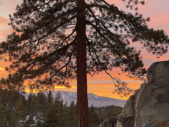 Sunset over Lake Tahoe.