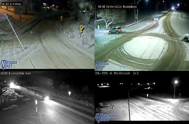 At 6 a.m. there was snow on several roads around Douglas County.