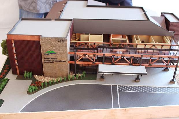 A 3D model of the Robert Maloff Center of Excellence was on display at the groundbreaking for Barton Health&#039;s newest facility.