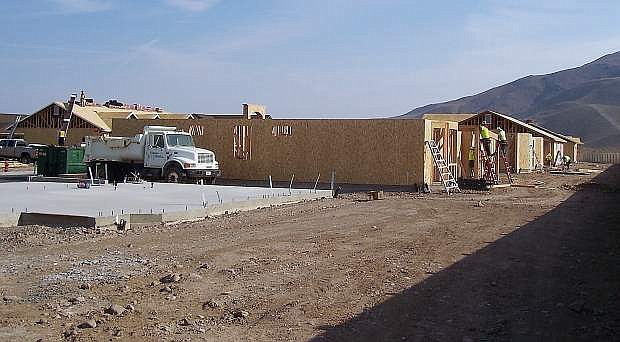 Houses in various stages of construction in Damonte Ranch are seen in the La Casata development by Di Loreto Homes of Nevada.