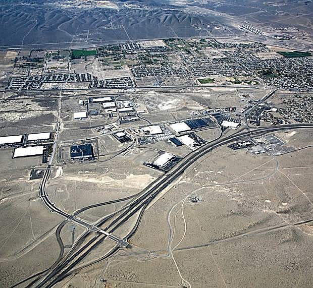 The facility is seen from the air.