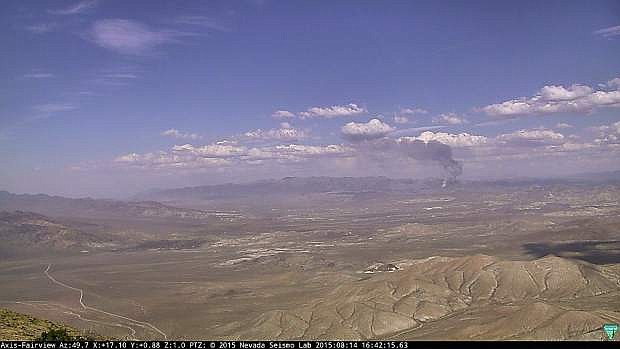 Fire discovery east of Fallon in the Cold Springs Range on a Red Flag day