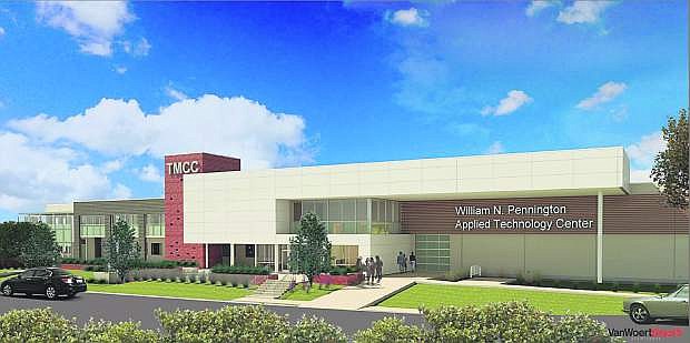Truckee Meadows Community College&#039;s William N. Pennington Applied Technology Center, seen in this artist&#039;s rendering from VanWoertBigotti Architects,  was recently remodeled and expanded to better provide training for the next generation of jobs in the region.