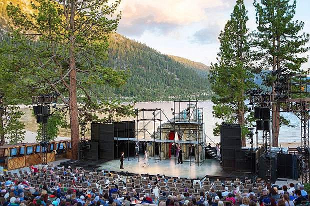 The cast performs during the 2015 Lake Tahoe Shakespeare Festival at Sand Harbor.