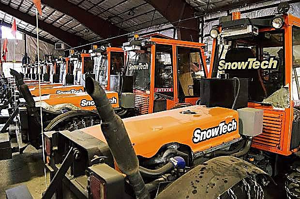 SnowTech uses lightweight, snowblower-based tractors that are driveway-friendly and are built to handle the heavy snowpack in Tahoe Donner.