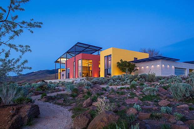 The Stremmel House, seen at sunrise in the hills northwest of Reno, is the most published home in Nevada and now it&#039;s for sale.