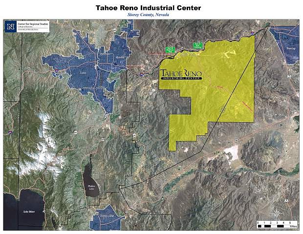 The Tahoe Regional Industrial Complex covers more area than the Reno/Sparks metro area, and includes 54 percent of the land area of Storey County, plus a portion of Lyon County.