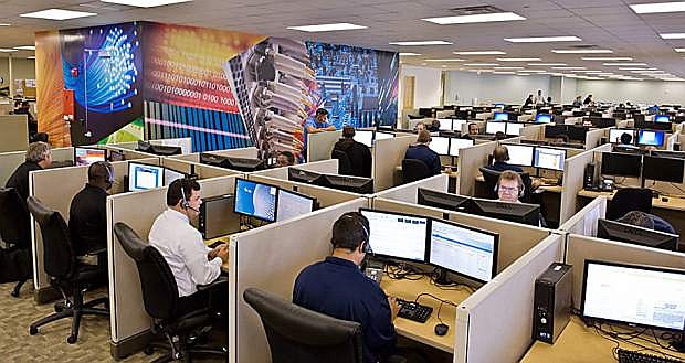 A Teleperformance contact center in Florida is seen.