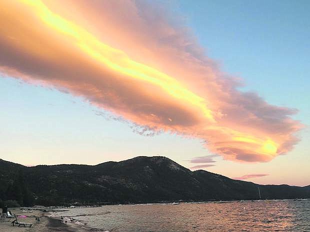 A look at Lake Tahoe at sunset this summer from Incline Beach. With the lake being the region&#039;s biggest draw, tourism officials say there is room for the industry to grow.