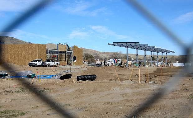 Construction continues on the Maverik gas station on Highway 50 east.