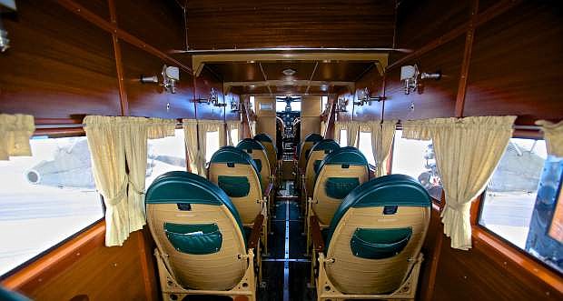 The passenger cabin of the 1928 Ford Tri-Motor is a thing of beauty.