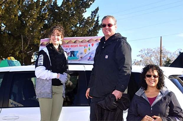 The second place high school category winner for the New Taxi-Top Designs contest was created by Kaylie Smith of North Valleys High School. Principal Jeana Curtis received a $1,000 from the EDAWN Foundation for art supplies for the school.