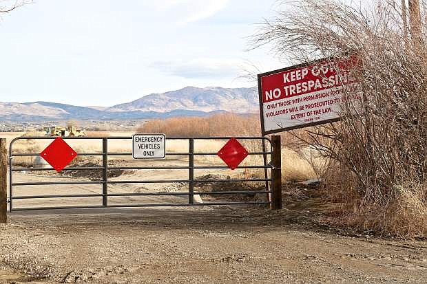The end of Zerolene Road where one day The Ranch At Gardnerville will build homes.