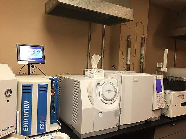 A photo of the gas chromatography-mass spectrometry (GC-MS) that being installed at WETLAB&#039;s facility in Sparks.
