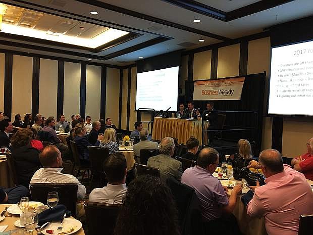 Members of the business community gathered at Northern Nevada Business Weekly&#039;s Breakfast &amp; Business event held June 1 to hear insights from three of northern Nevada&#039;s leaders in the building industry.