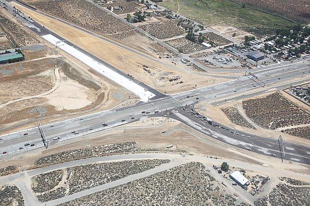 An aerial photo of the Carson City Bypass, looking southeast, taken June 10 during the Carson City Airport&#039;s open house.