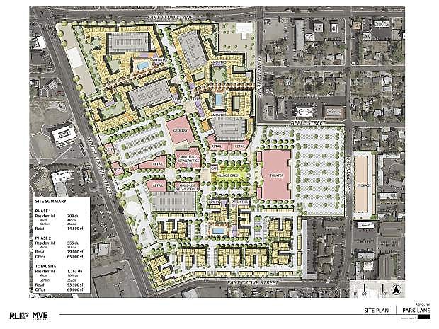 A site map of the Park Lane in-fill project.