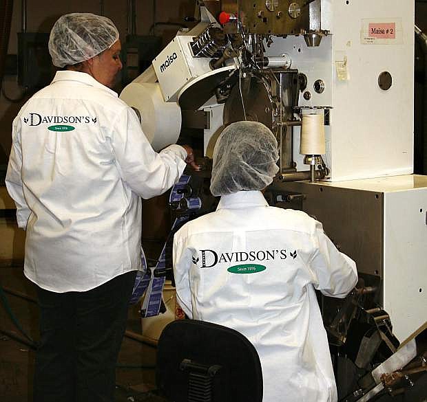 Teabagger operators work at Davidson&#039;s Organics, a local company that produces organic teas and similar products.