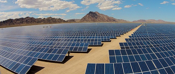 An example of what the proposed NV Energy solar arrays could look like.
