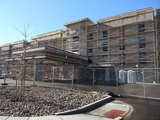 The Hampton Inn &amp; Suites is one of two hotels under construction between the Outlets at Sparks and the Sparks Marina.