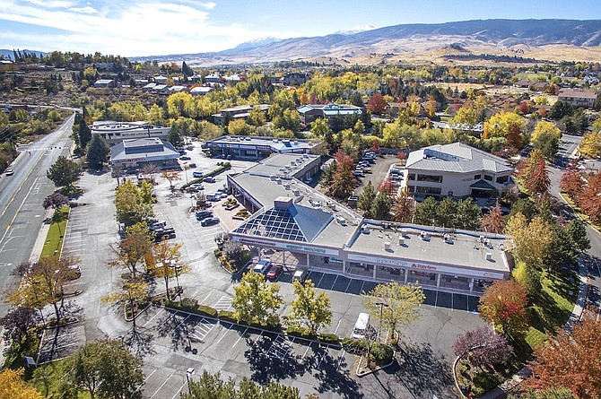 An aerial view of the Lakeridge Pointe Shopping Center.