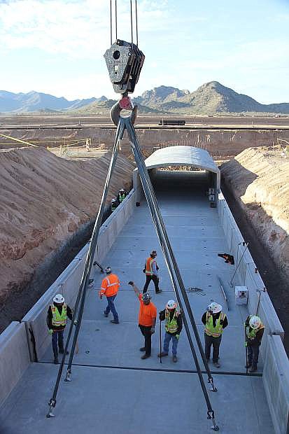 Jensen Precast supplied and installed 20 concrete arch culverts for a golf cart tunnel for residents of Sun City Festival in Buckeye, Ariz.