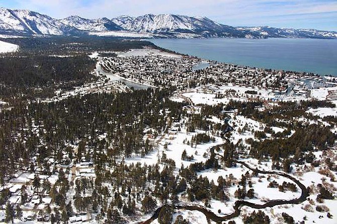 The snowpack in the Tahoe Basin more than doubled thanks to a series of storms during March.
