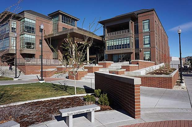 The William N. Pennington Student Achievement Center on the University of Nevada, Reno campus (seen here on April 12) opened in early 2016. The university has been utilizing green building technology in their construction projects.