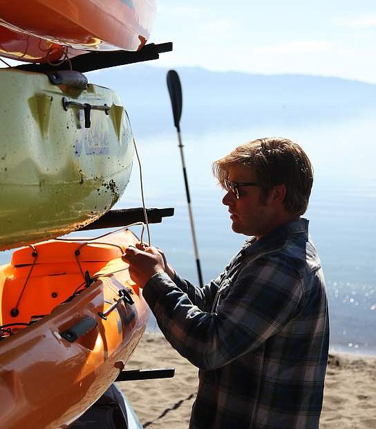 Alex Caron began work as a logistics manager for Tahoe City Kayak after working as a ski instructor during the winter months.