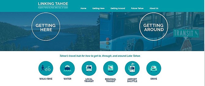 Linking Tahoe website screenshot.