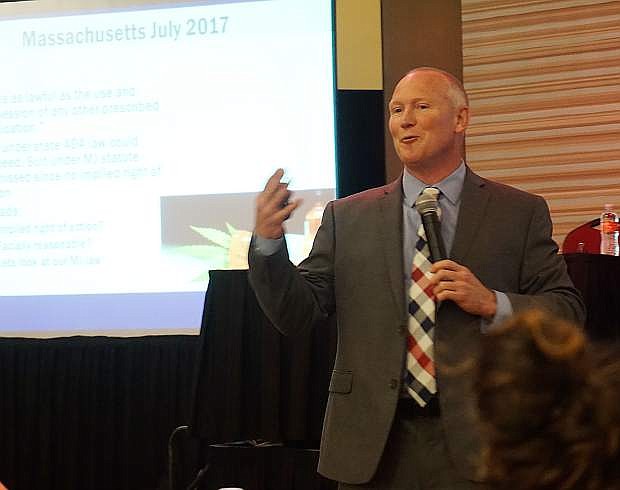 Anthony Hall speaks at the June 15 Nevada Employers Conference.