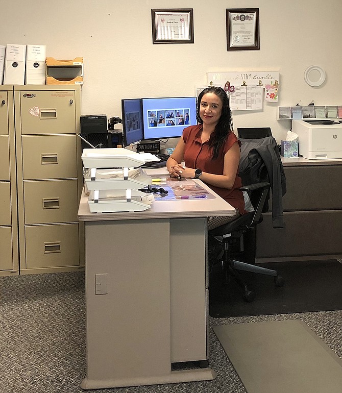 Sandra Pecot works as an administrative secretary for a thriving company in Carson City.