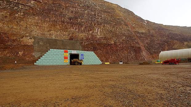 A look at Newmont&#039;s portal at the Twin Underground extension in late 2017.
