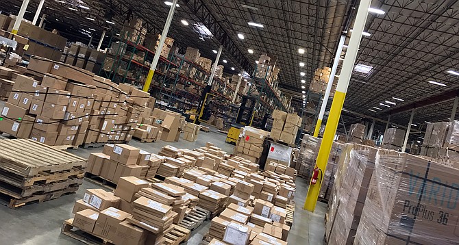 A look inside the ITS Logistics warehouse in Sparks.