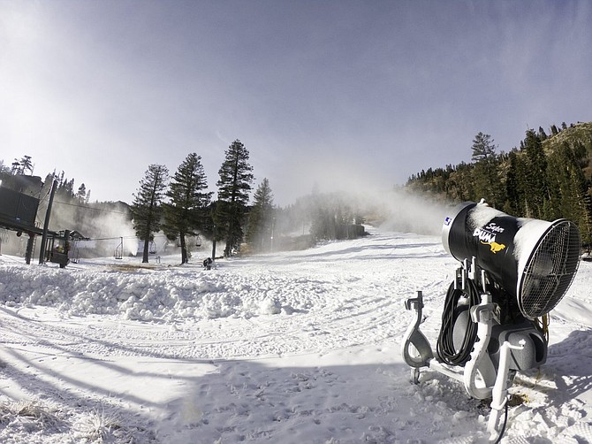 Squaw Valley Alpine Meadows will open both mountains with limited, manmade snow terrain, on Friday, Nov. 16.