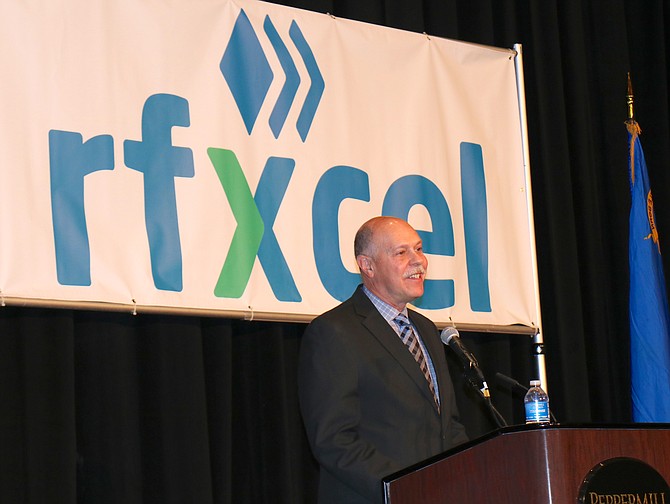 Glenn Abood, founder and CEO of rfxcel, announced the tech company will bring 200 jobs to Reno. 
