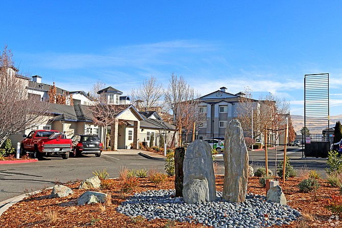 The Marina Village apartments are located at  350 Harbour Cove Drive in Sparks. 