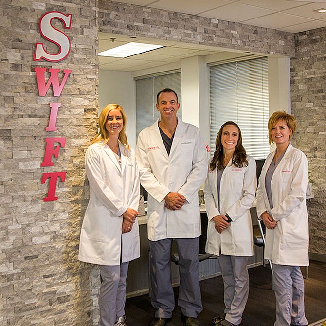 From left, Swift Urgent Clinic&#039;s providers include Natiel Oswald-Bauer, Bruce Gallio, Janet Highhill and Candalera Slider.