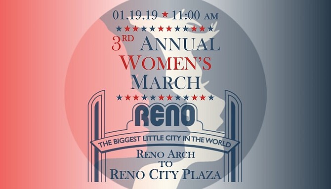 The logo for the 2019 Women&#039;s March in Reno.