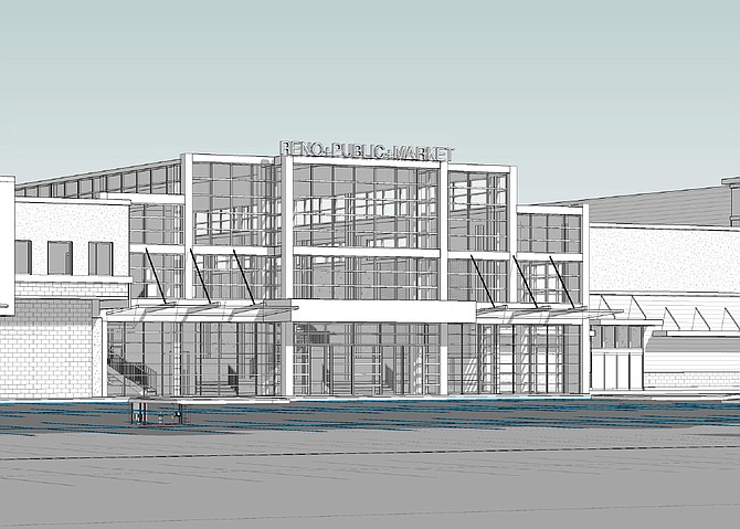 A schematic of Reno Public Market, as designed by Reno-based Frame Architecture.